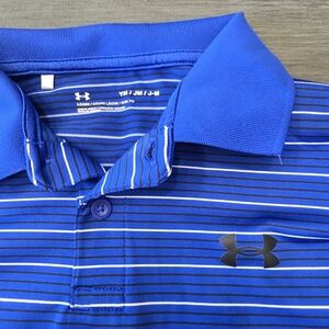 Under Armour Boy's Royal Blue Striped Polo